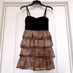 Bebe Leopard Mini Cocktail Dress